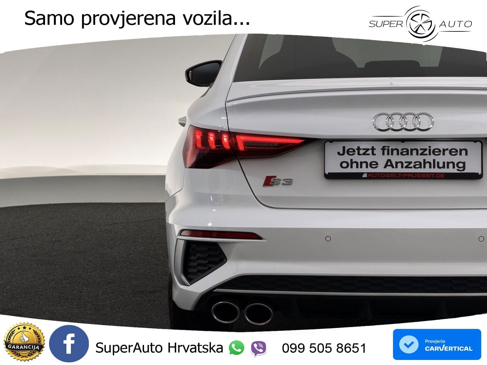 Audi S3 Limuzina 2.0 TFSI (310 KS) quattro S tronic LED+GR SJED+ACC