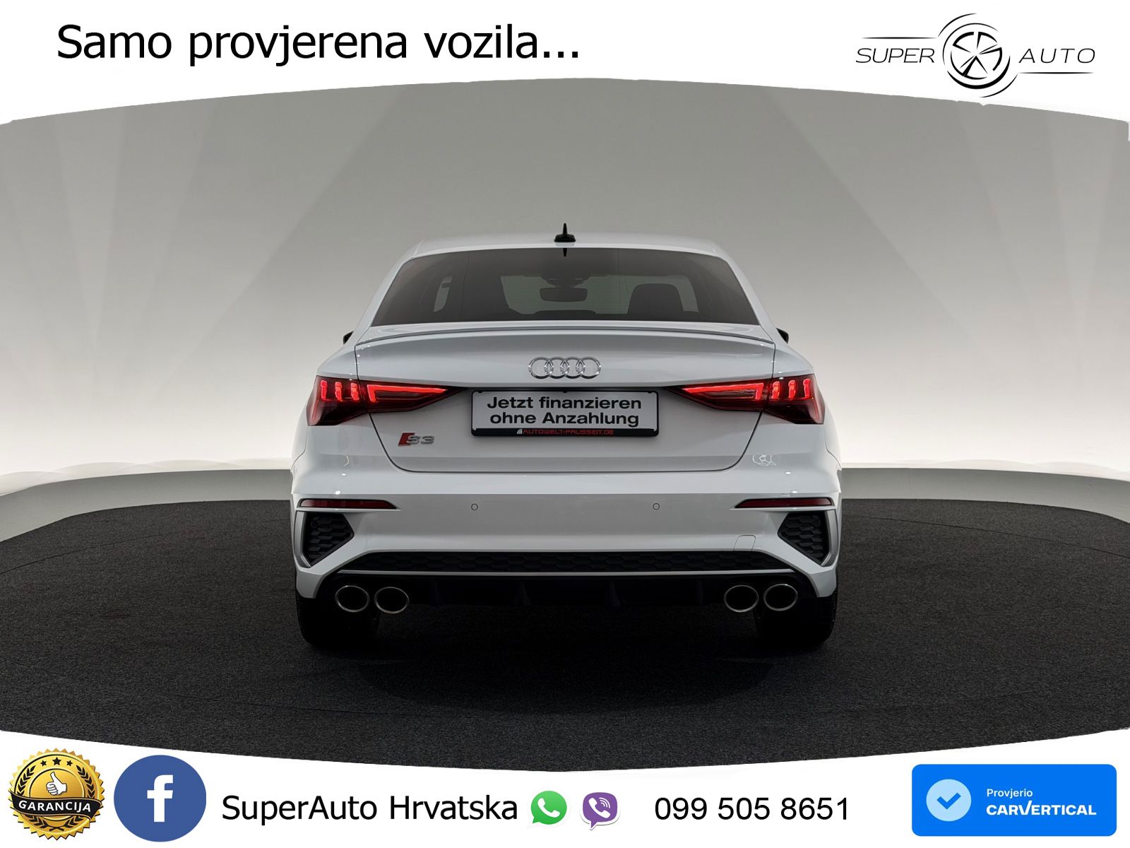 Audi S3 Limuzina 2.0 TFSI (310 KS) quattro S tronic LED+GR SJED+ACC