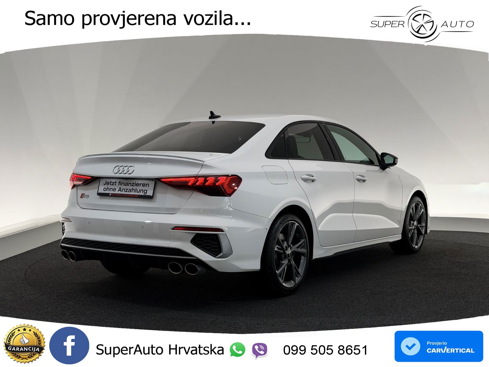 Audi S3 Limuzina 2.0 TFSI (310 KS) quattro S tronic LED+GR SJED+ACC