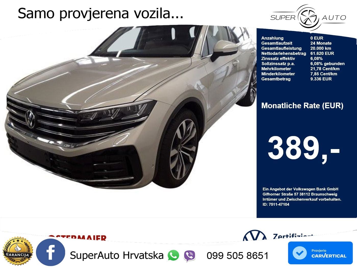 Volkswagen Touareg 3.0 V6 TDI (231 KS) 4MOTION Tiptronic ZRAČNI+ACC+4xGR SJED+KAM