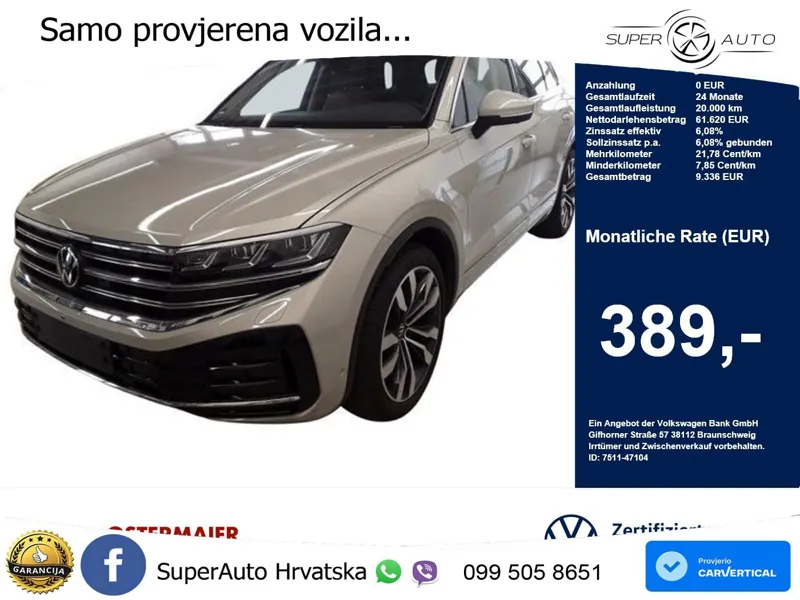 Volkswagen Touareg 3.0 V6 TDI (231 KS) 4MOTION Tiptronic ZRAČNI+ACC+4xGR SJED+KAM