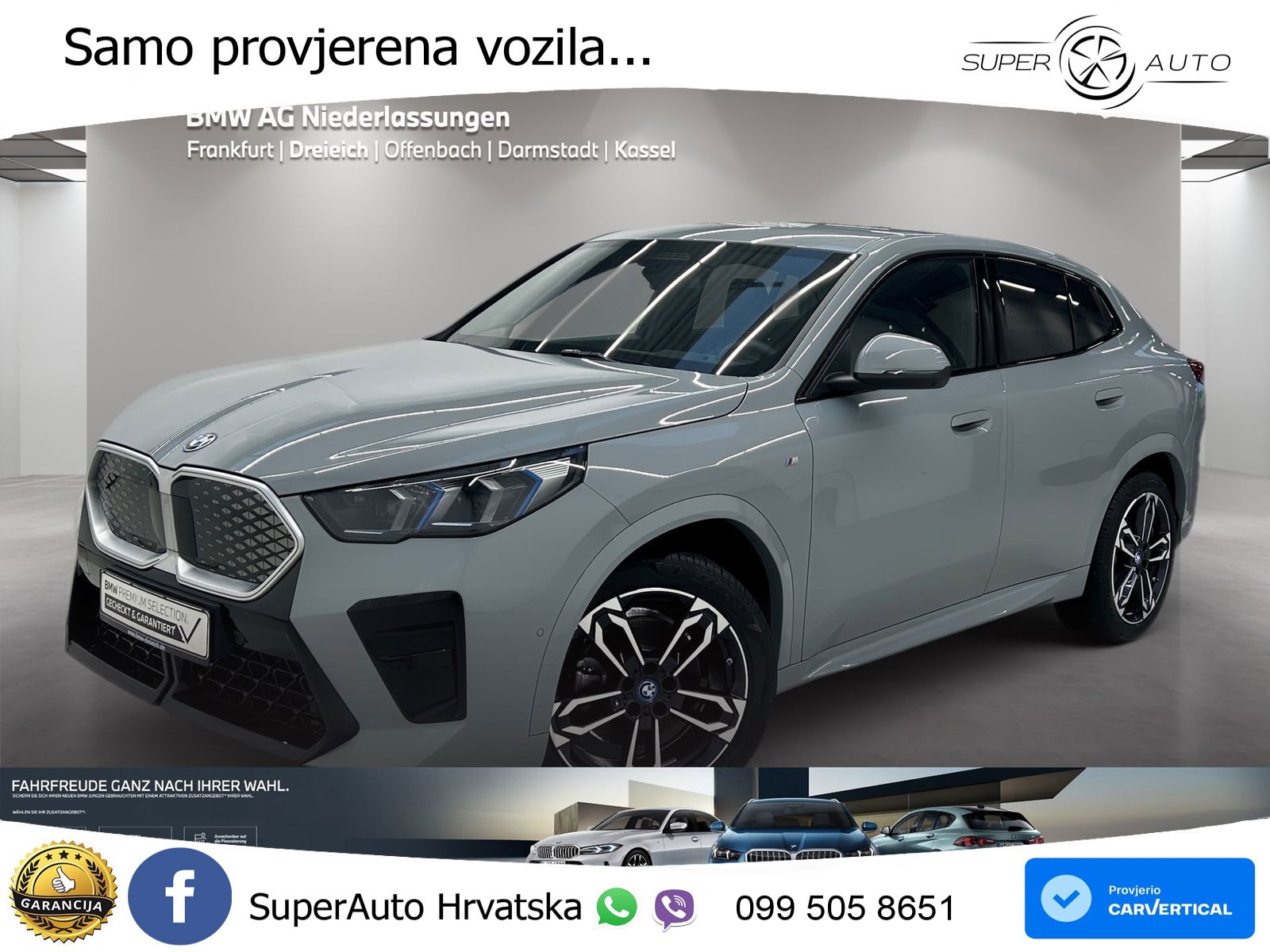 BMW iX2 66.5 kWh (313 KS) xDrive30 M Sport LED+GR SJED+ACC