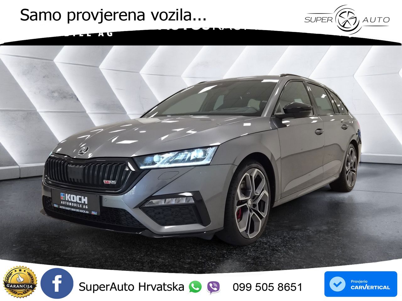 Škoda Octavia Combi RS 2.0 TSI (245 KS) DSG MATRIX+GR SJED+KAM