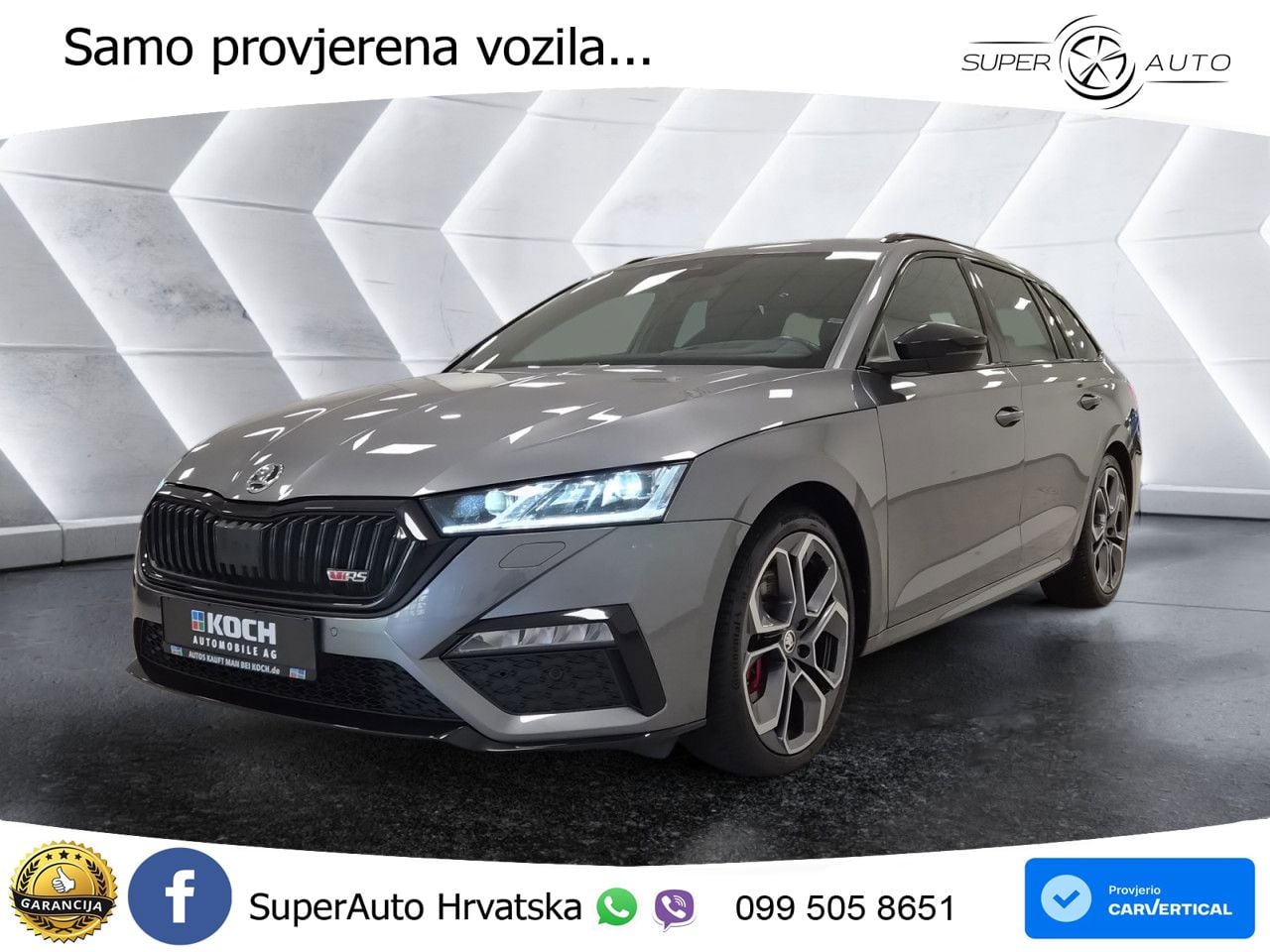 Škoda Octavia Combi RS 2.0 TSI (245 KS) DSG MATRIX+GR SJED+KAM