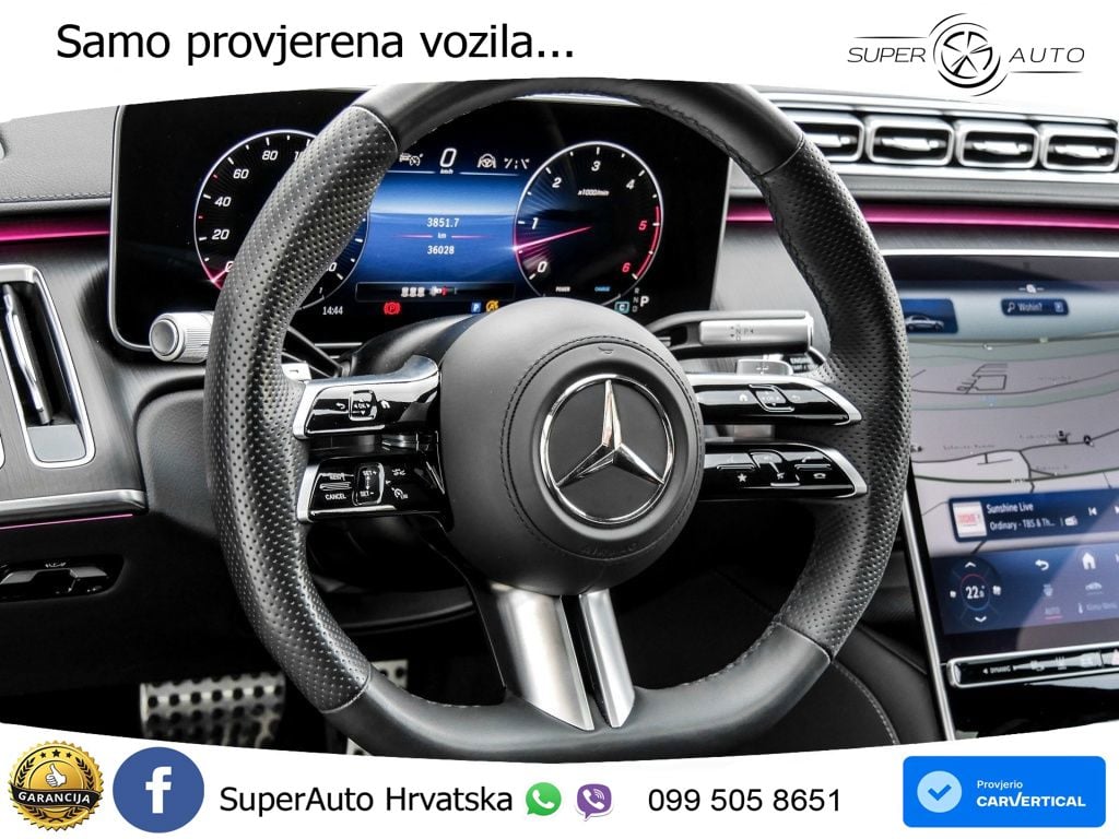 Mercedes S 450d (367 KS) EQ Boost 4MATIC 9G-TRONIC AMG ZRAČNI+ACC+GR SJED+KAM+PANO