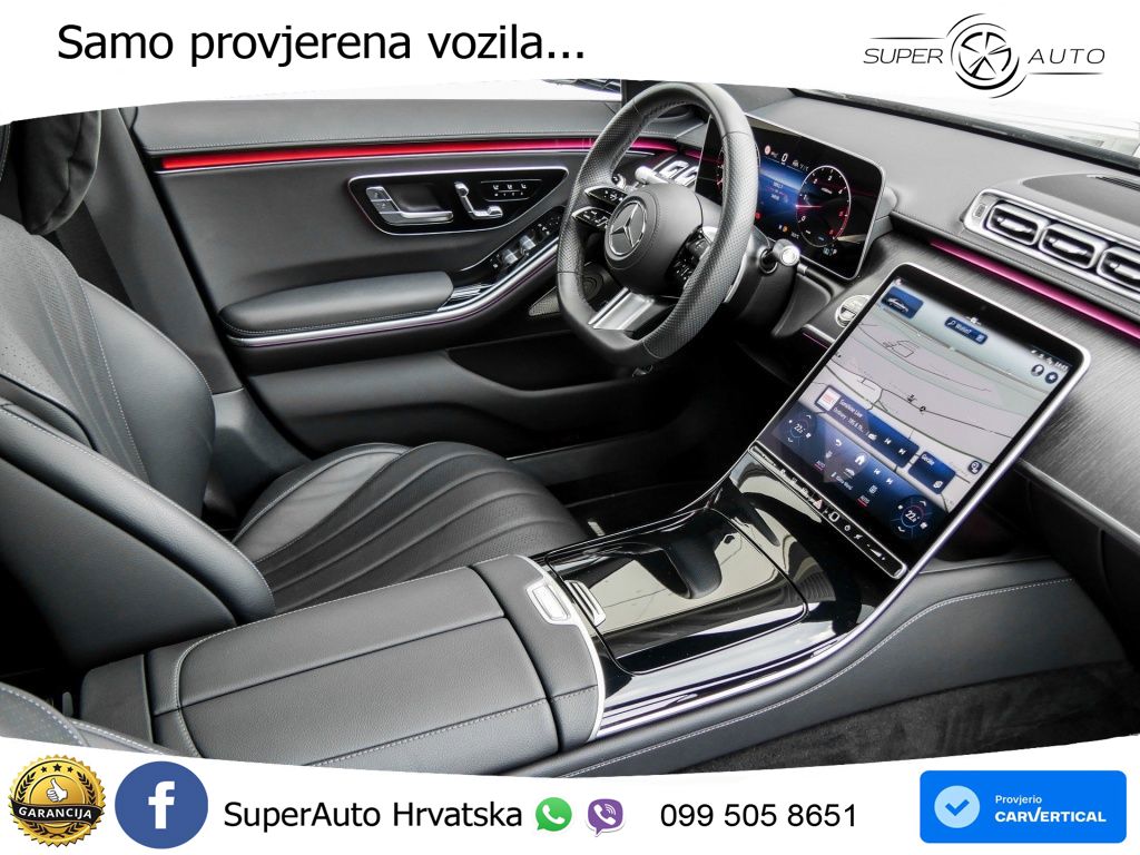 Mercedes S 450d (367 KS) EQ Boost 4MATIC 9G-TRONIC AMG ZRAČNI+ACC+GR SJED+KAM+PANO