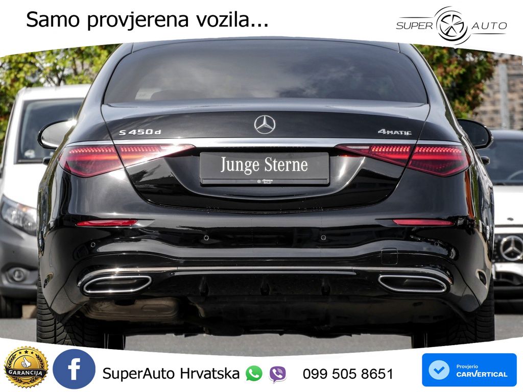 Mercedes S 450d (367 KS) EQ Boost 4MATIC 9G-TRONIC AMG ZRAČNI+ACC+GR SJED+KAM+PANO