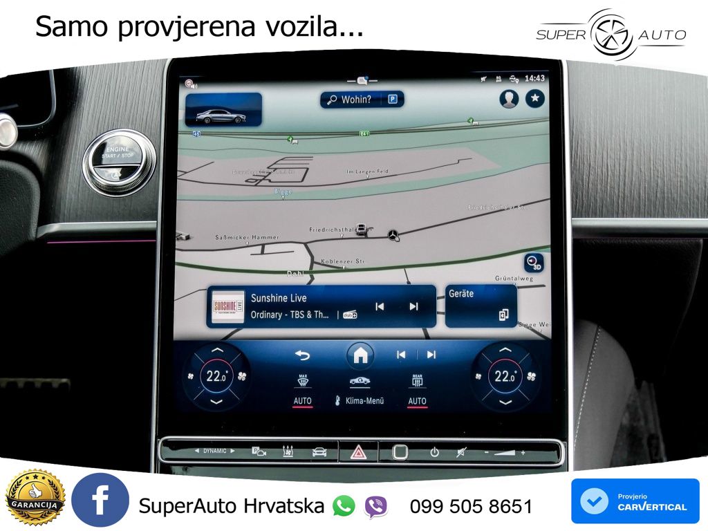 Mercedes S 450d (367 KS) EQ Boost 4MATIC 9G-TRONIC AMG ZRAČNI+ACC+GR SJED+KAM+PANO