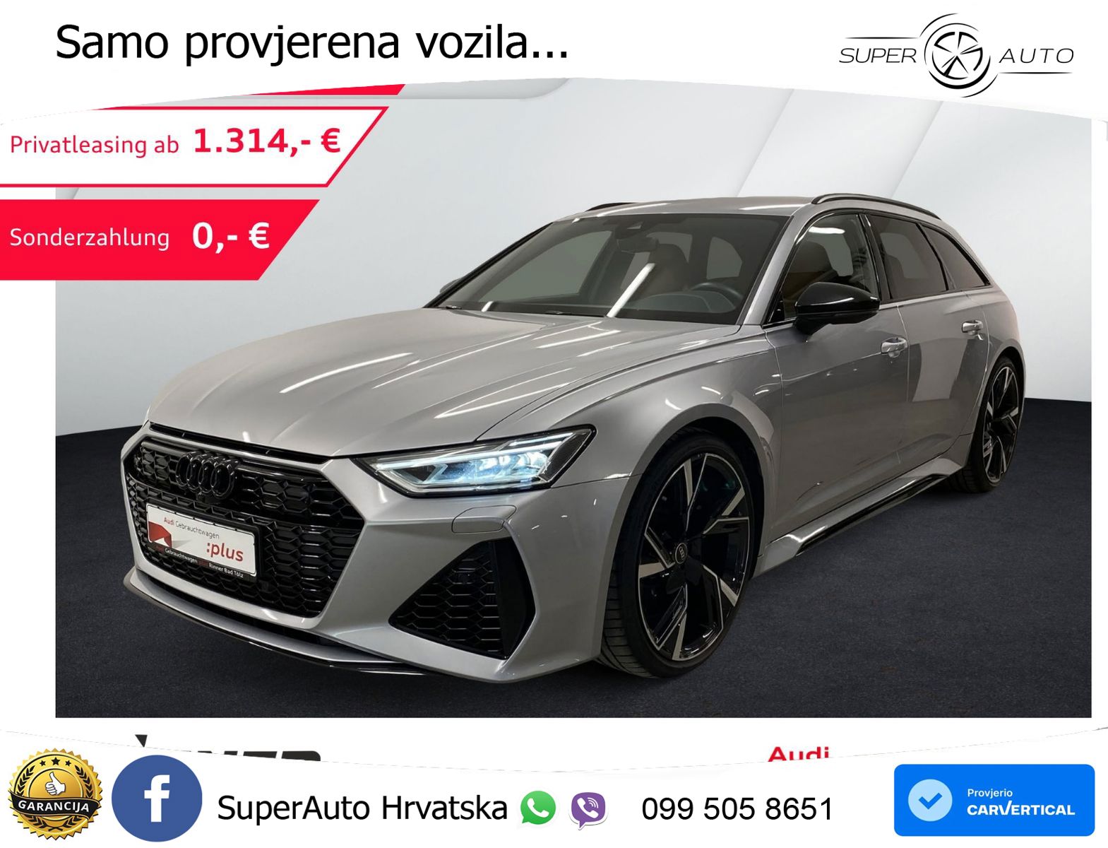 Audi RS6 Avant 4.0 TFSI V8 (600 KS) quattro Tiptronic