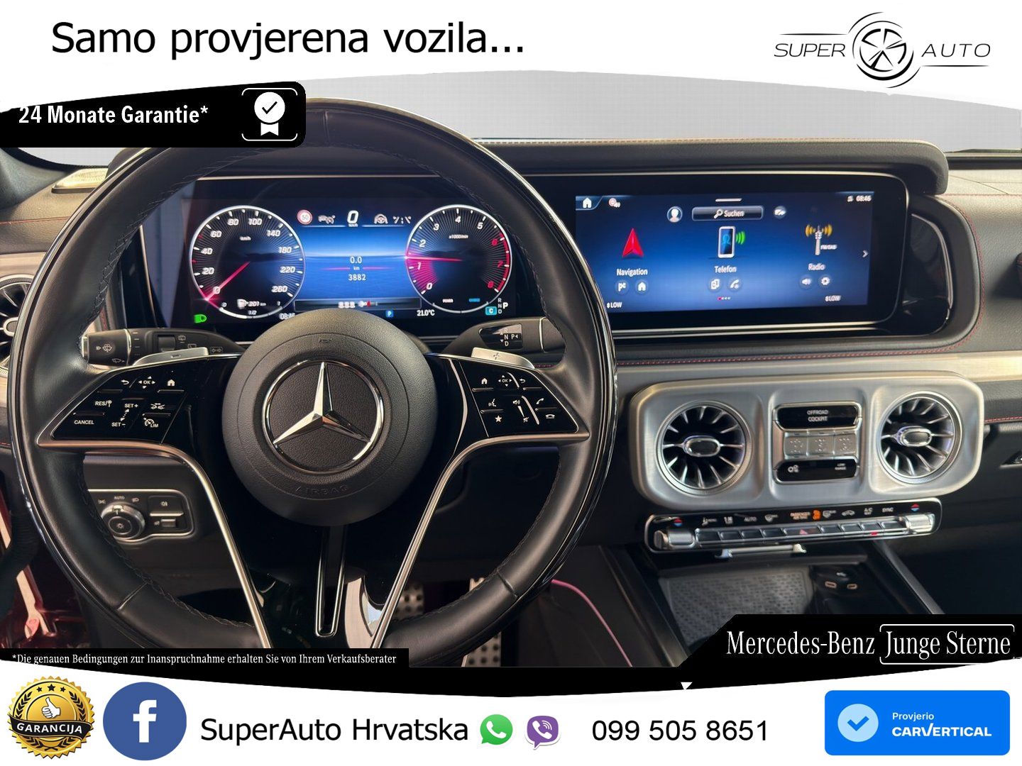 Mercedes G 500 Long (449 KS) 4MATIC 9G-TRONIC Exclusive LED+GR SJED+ACC