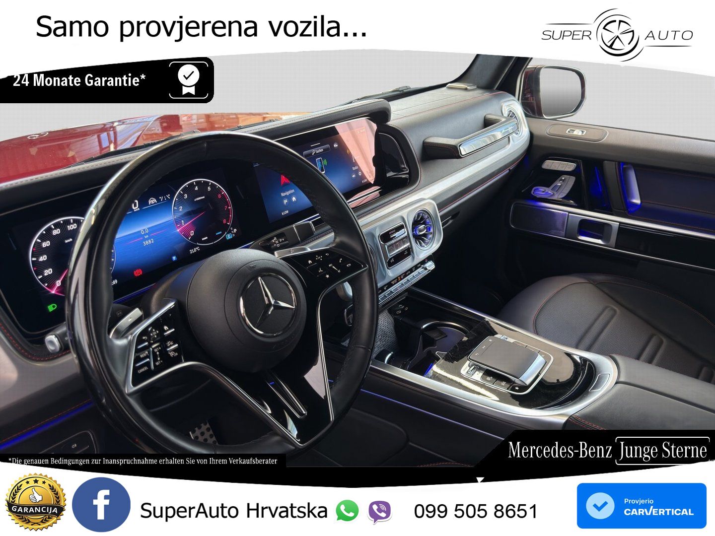 Mercedes G 500 Long (449 KS) 4MATIC 9G-TRONIC Exclusive LED+GR SJED+ACC