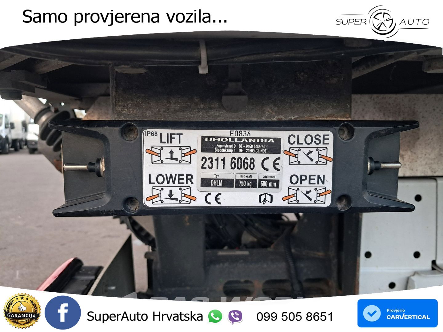 Peugeot Boxer 165PK D'Hollandia Ladebordwand 165PS Koffe 165 KS