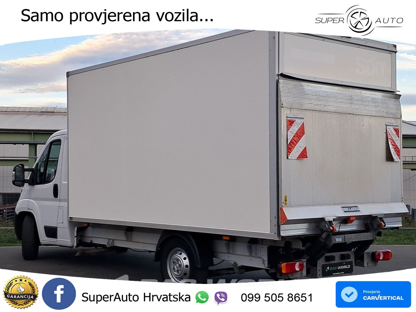 Peugeot Boxer 165PK D'Hollandia Ladebordwand 165PS Koffe 165 KS