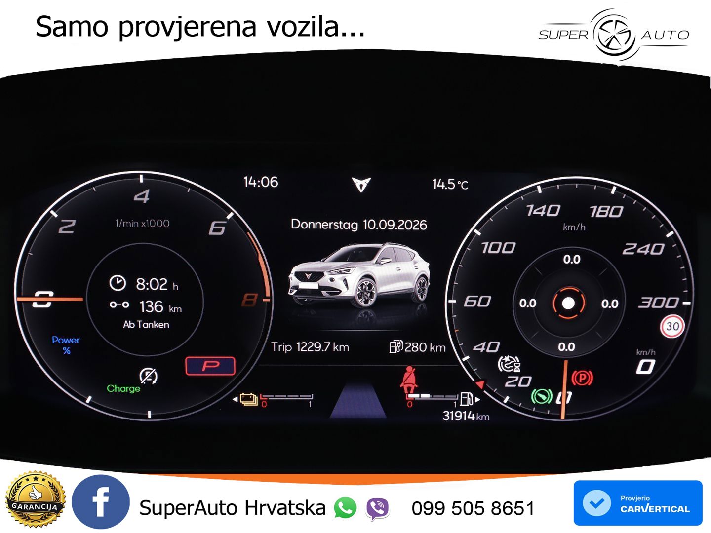 Cupra Formentor 1.4 TSI (245 KS) e-Hybrid DSG VZ