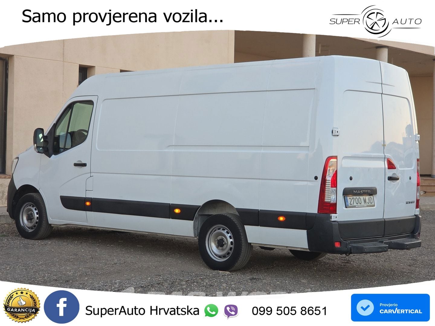 Renault Master 145PK ITV 07-2027 - L3H2 - LED - Aire aco 145 KS