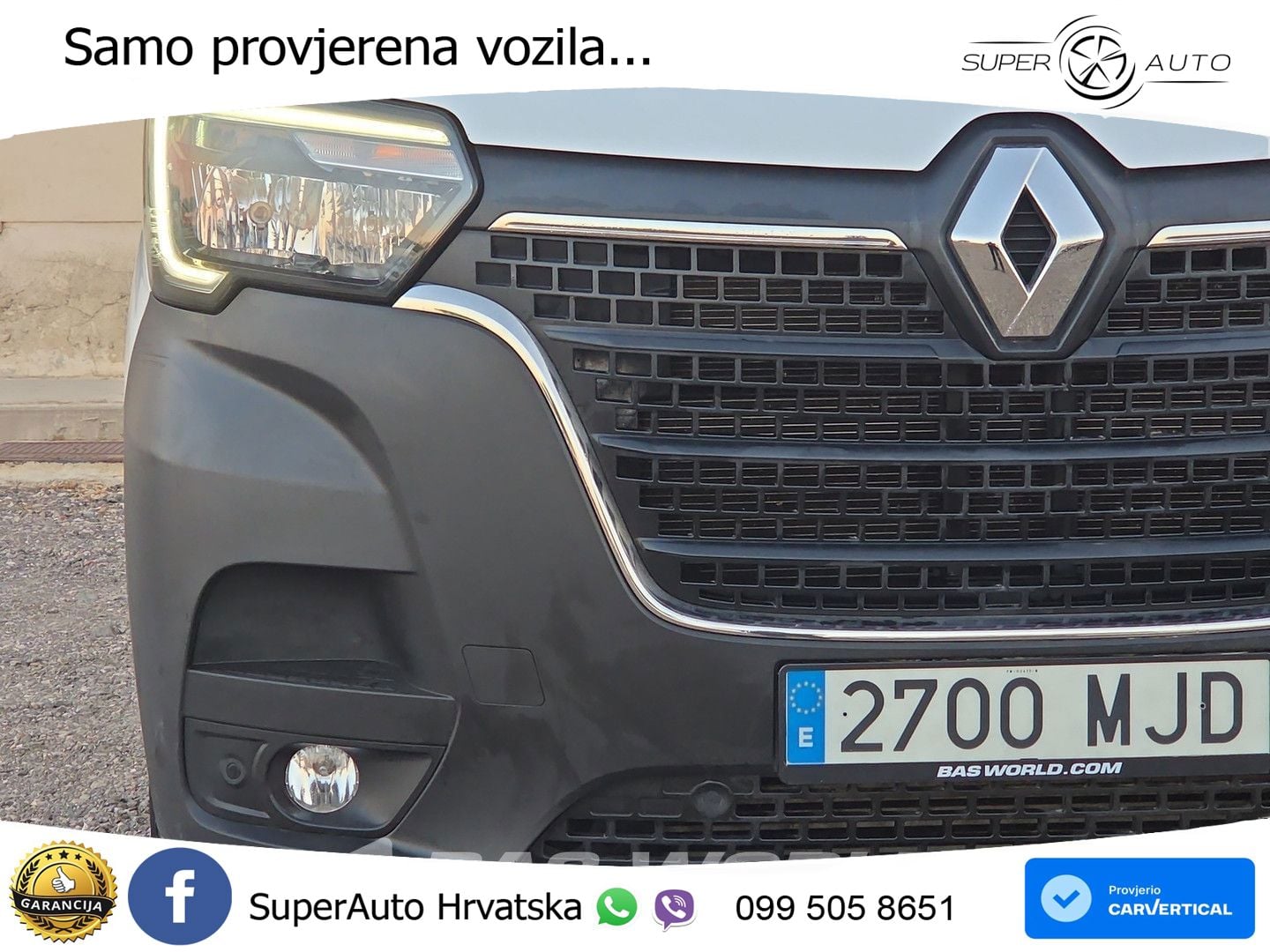 Renault Master 145PK ITV 07-2027 - L3H2 - LED - Aire aco 145 KS