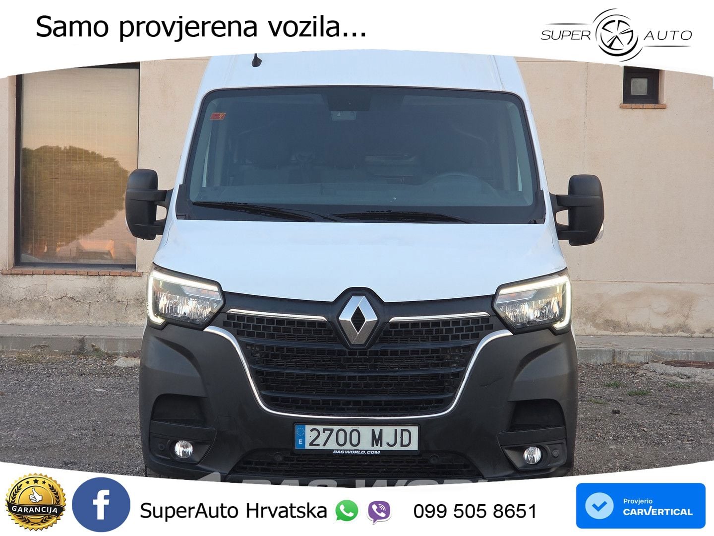 Renault Master 145PK ITV 07-2027 - L3H2 - LED - Aire aco 145 KS