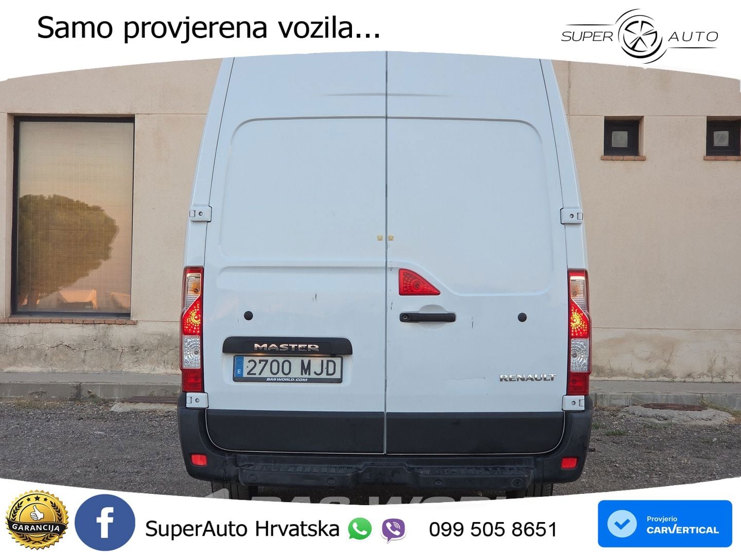 Renault Master 145PK ITV 07-2027 - L3H2 - LED - Aire aco 145 KS