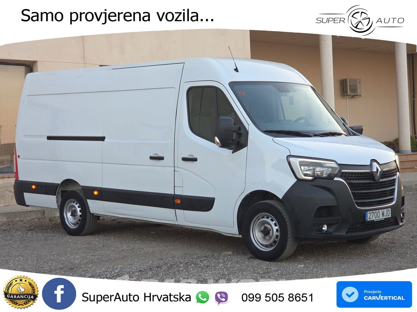 Renault Master 145PK ITV 07-2027 - L3H2 - LED - Aire aco 145 KS