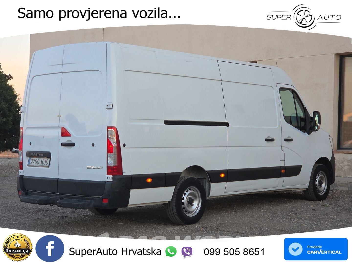 Renault Master 145PK ITV 07-2027 - L3H2 - LED - Aire aco 145 KS