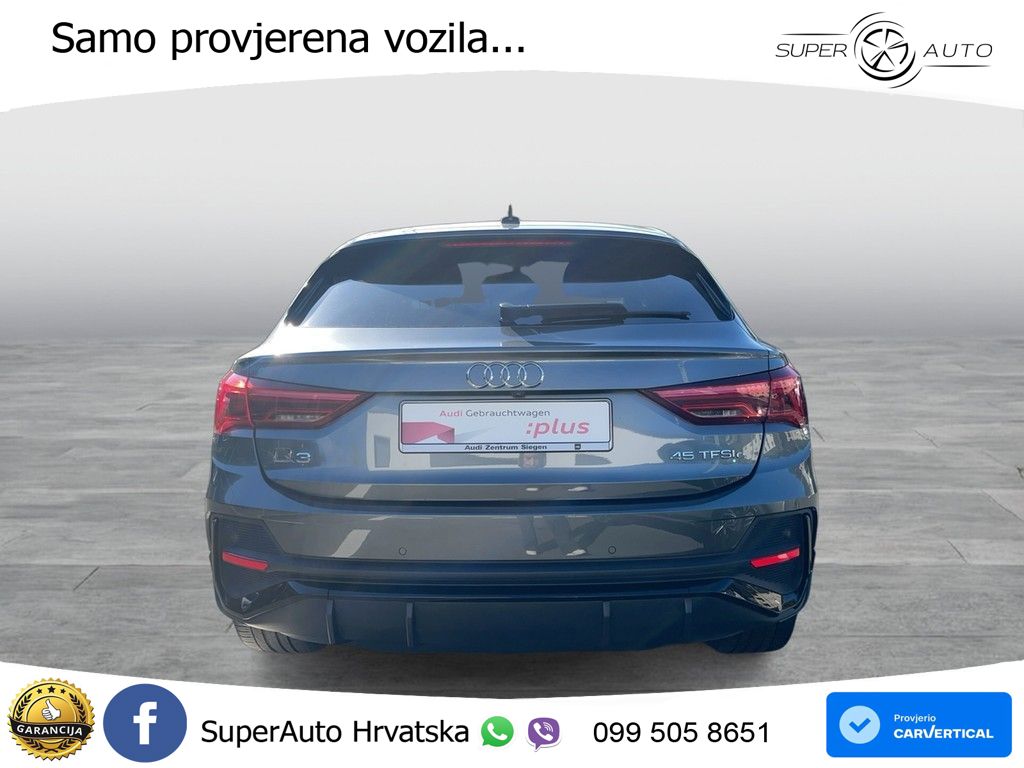 Audi Q3 Sportback 45 TFSIe (245 KS) S tronic S line MATRIX+GR SJED+KAM