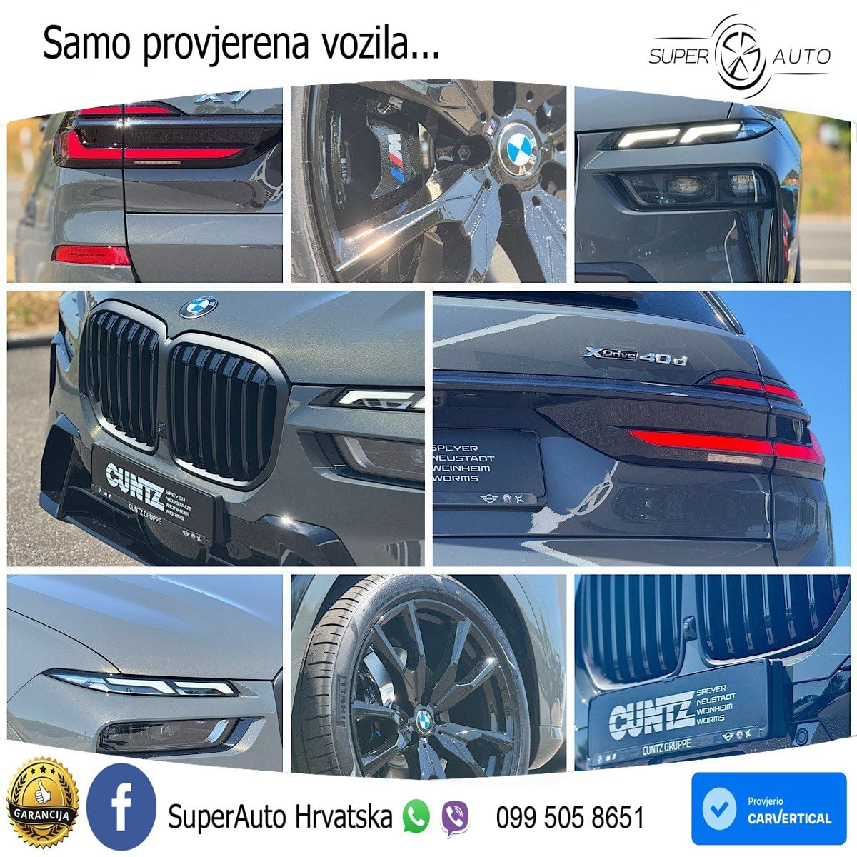 BMW X7 40d (352 KS) xDrive Steptronic ZRAČNI+ACC+GR SJED+KAM+PANO