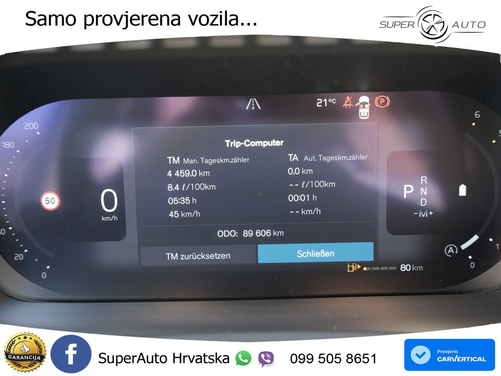 Volvo XC90 2.0 B5 Diesel AWD Automatic ZRAČNI+ACC+GR SJED+KAM+PANO