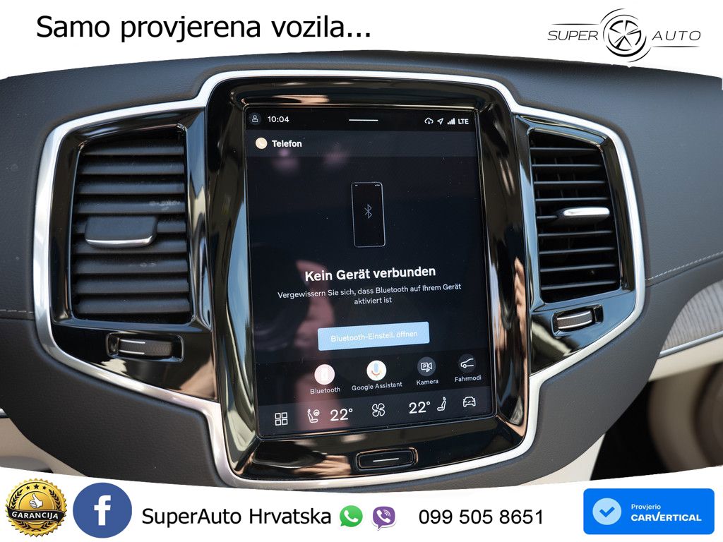 Volvo XC90 2.0 B5 Diesel AWD Automatic ZRAČNI+ACC+GR SJED+KAM+PANO