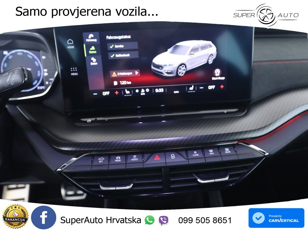 Škoda Octavia Combi RS 2.0 TDI (200 KS) DSG LED+GR SJED+ACC