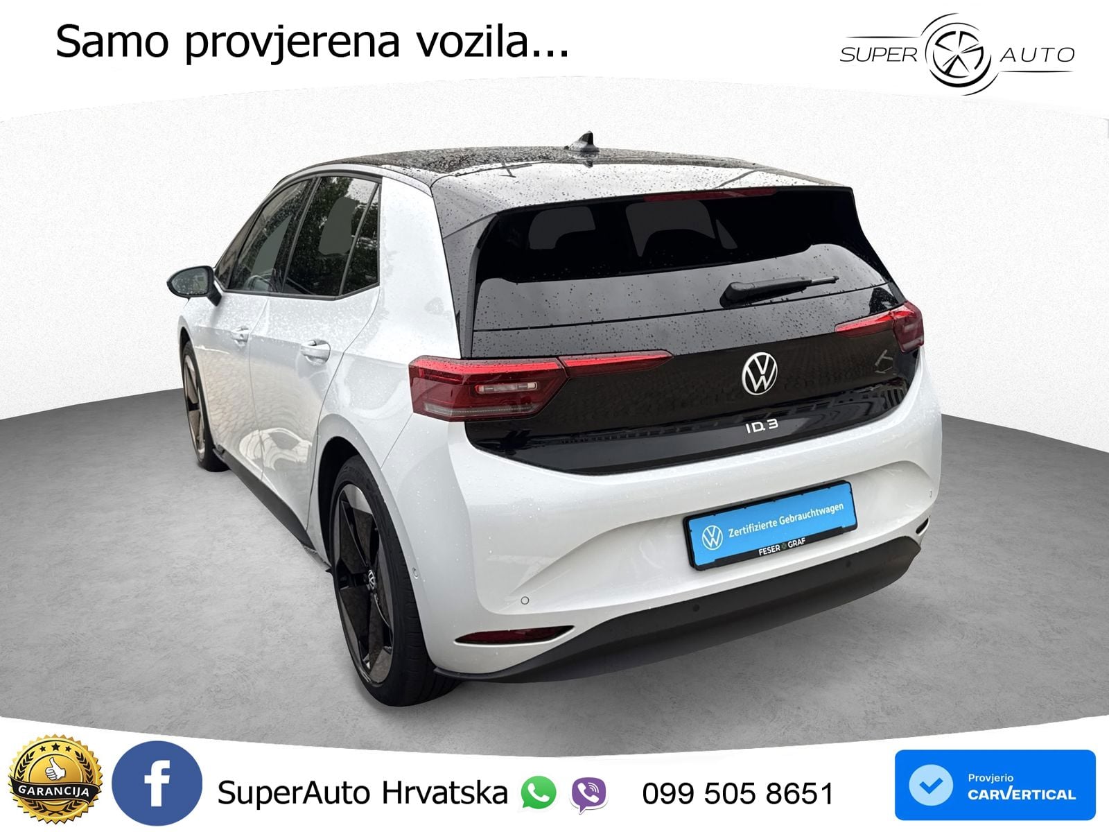 Volkswagen ID.3 Pro 62 kWh (204 KS) ACC+HEAD+GR SJED+360+PANO