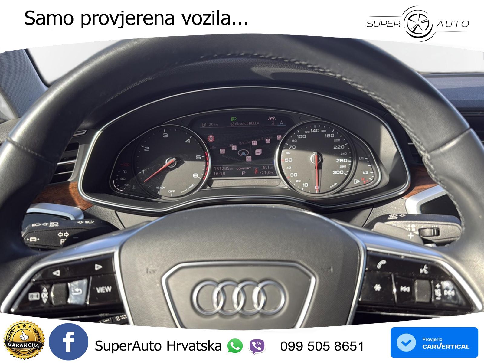Audi A6 50 TDI V6 (286 KS) quattro tiptronic S line ZRAČNI+ACC+GR SJED+KAM