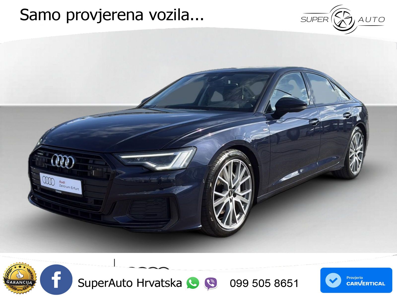 Audi A6 50 TDI V6 (286 KS) quattro tiptronic S line ZRAČNI+ACC+GR SJED+KAM
