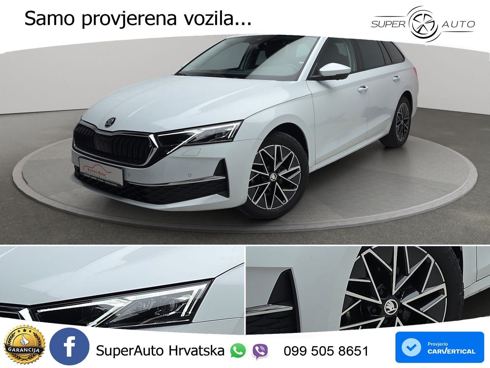 Škoda Octavia Combi 2.0 TDI (150 KS) DSG LED+GR SJED+ACC