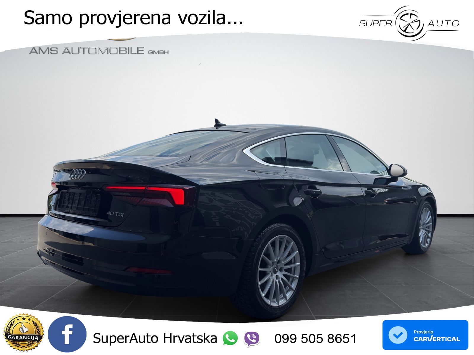 Audi A5 Sportback 40 TDI (190 KS) S tronic LED+GR SJED+ACC