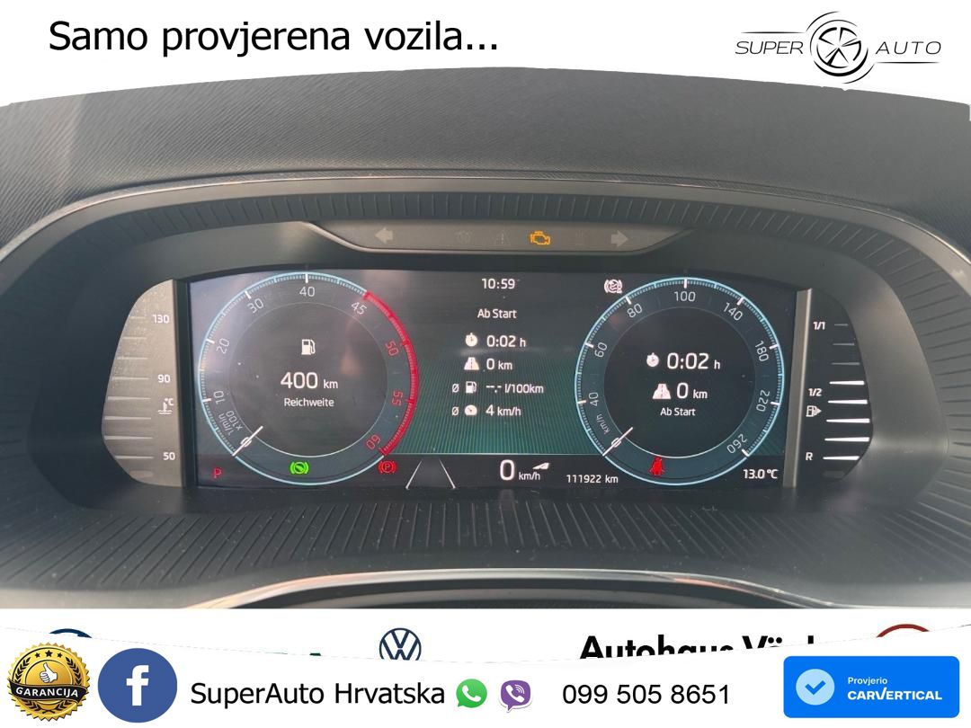 Škoda Octavia Combi 2.0 TDI (150 KS) DSG SportLine MATRIX+GR SJED+KAM