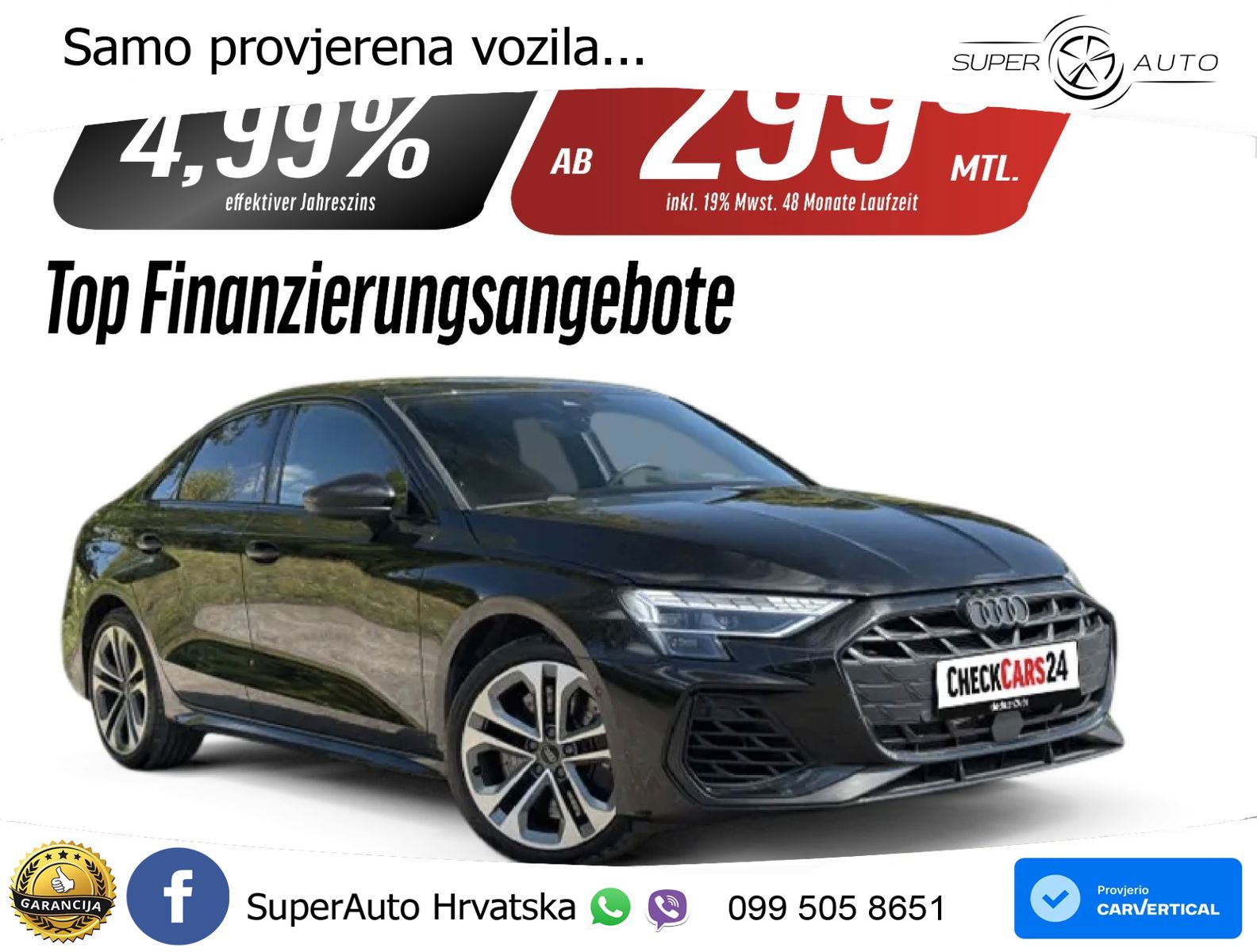Audi S3 Limuzina 2.0 TFSI (333 KS) quattro S tronic LED+GR SJED+ACC