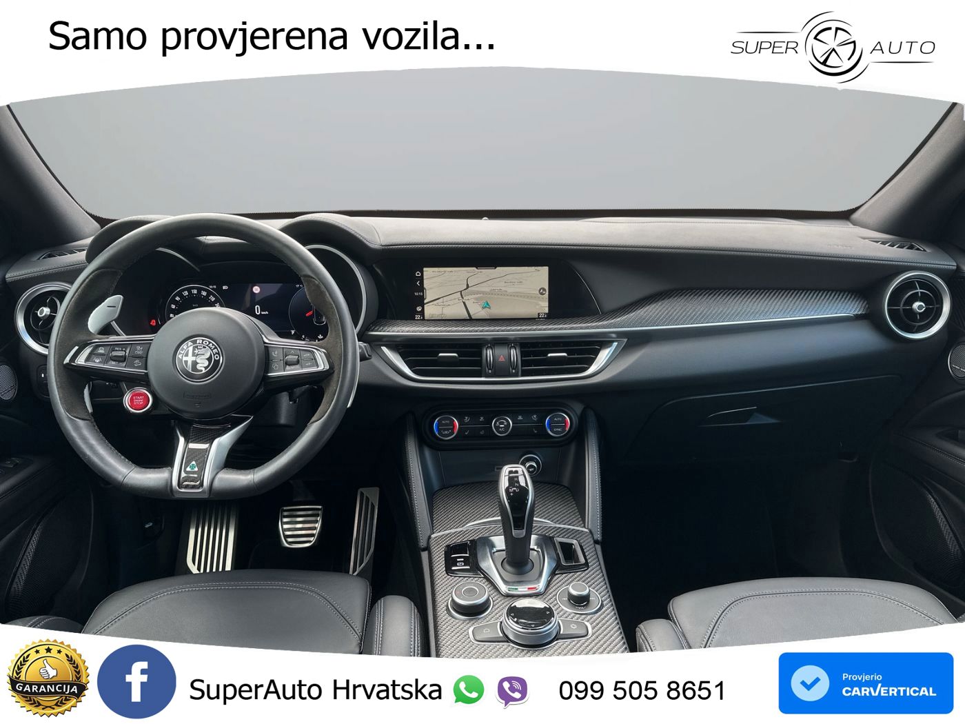 Alfa Romeo Stelvio Quadrifoglio 2.9 V6 Bi-Turbo (520 KS) Q4 Automatic LED+GR SJED+ACC