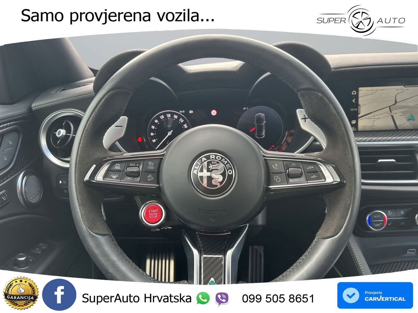 Alfa Romeo Stelvio Quadrifoglio 2.9 V6 Bi-Turbo (520 KS) Q4 Automatic LED+GR SJED+ACC