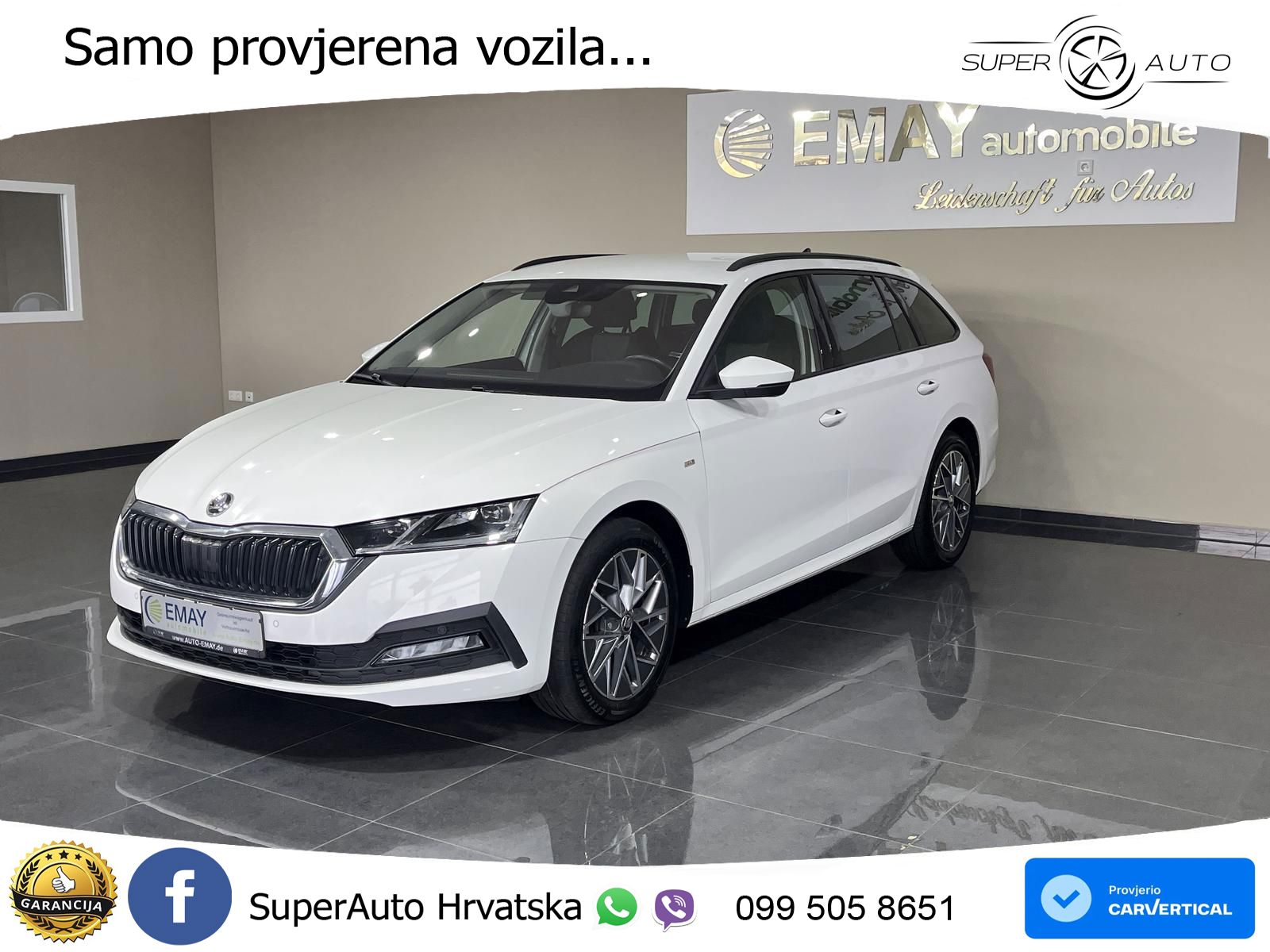 Škoda Octavia Combi 2.0 TDI (150 KS) DSG LED+GR SJED+ACC