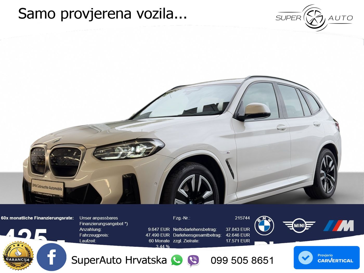 BMW iX3 80 kWh (286 KS)