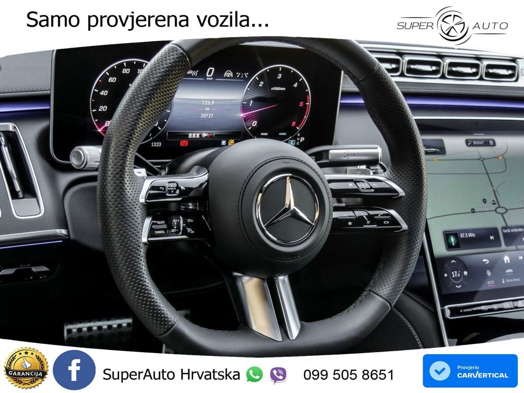 Mercedes S 450d (367 KS) EQ Boost 4MATIC 9G-TRONIC AMG ZRAČNI+ACC+GR SJED+KAM+PANO