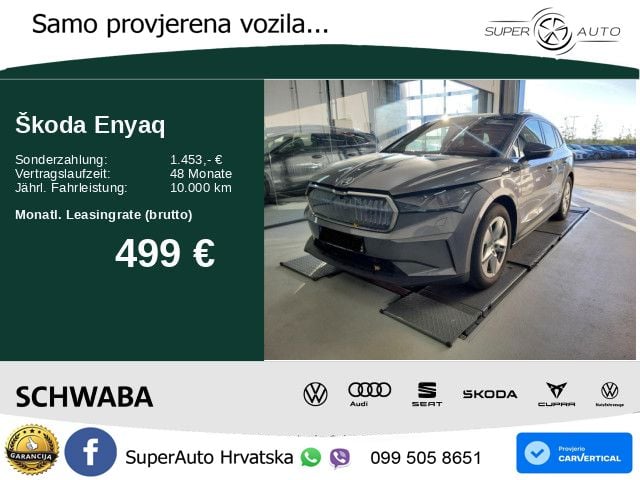 Škoda Enyaq iV 80 82 kWh (204 KS) Lounge LED+GR SJED+ACC
