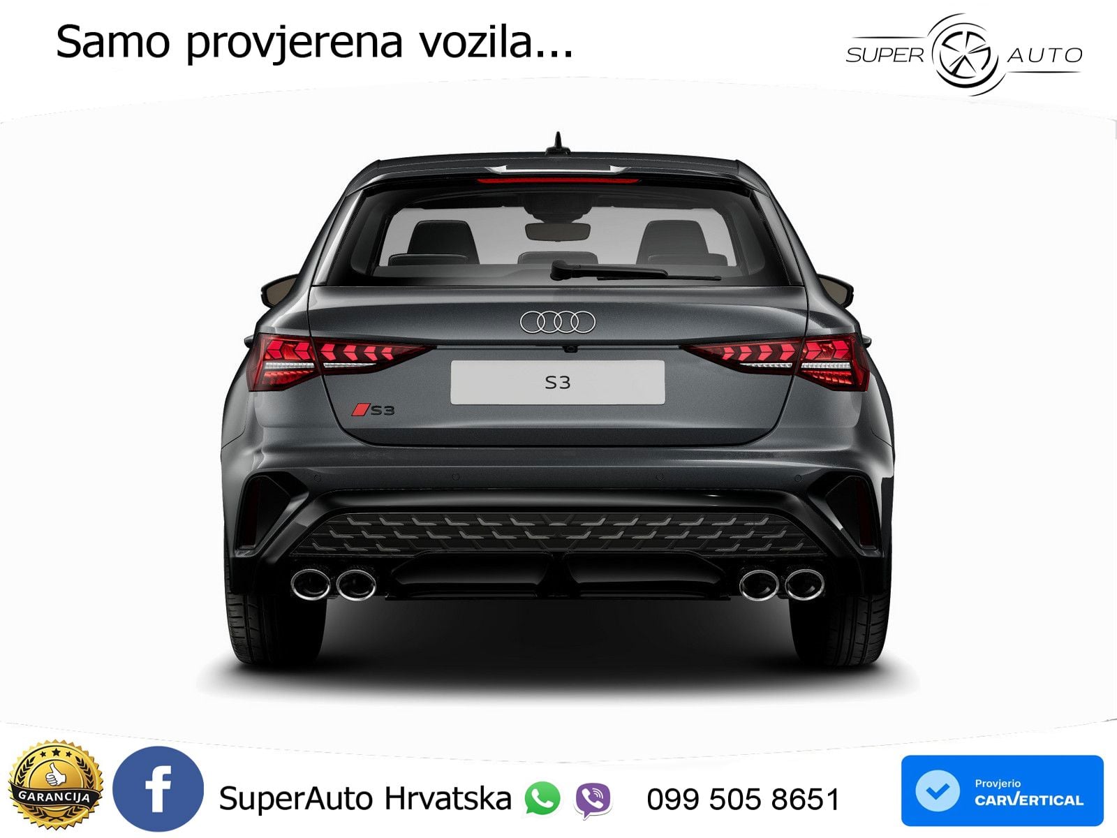 Audi S3 2.0 TFSI (333 KS) quattro S tronic LED+GR SJED+ACC