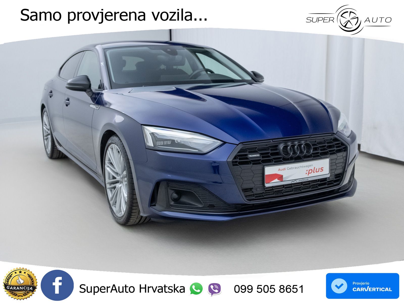 Audi A5 Sportback  40 TFSI (204 KS) quattro S tronic LED+GR SJED+ACC