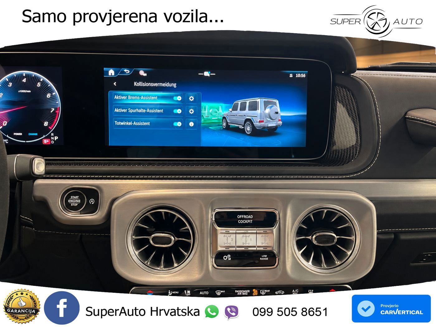 Mercedes AMG G 63 Long V8 (585 KS) 4MATIC 9G-TRONIC AMG SPEEDSHIFT TCT ZRAČNI+ACC+4xGR SJED+KAM