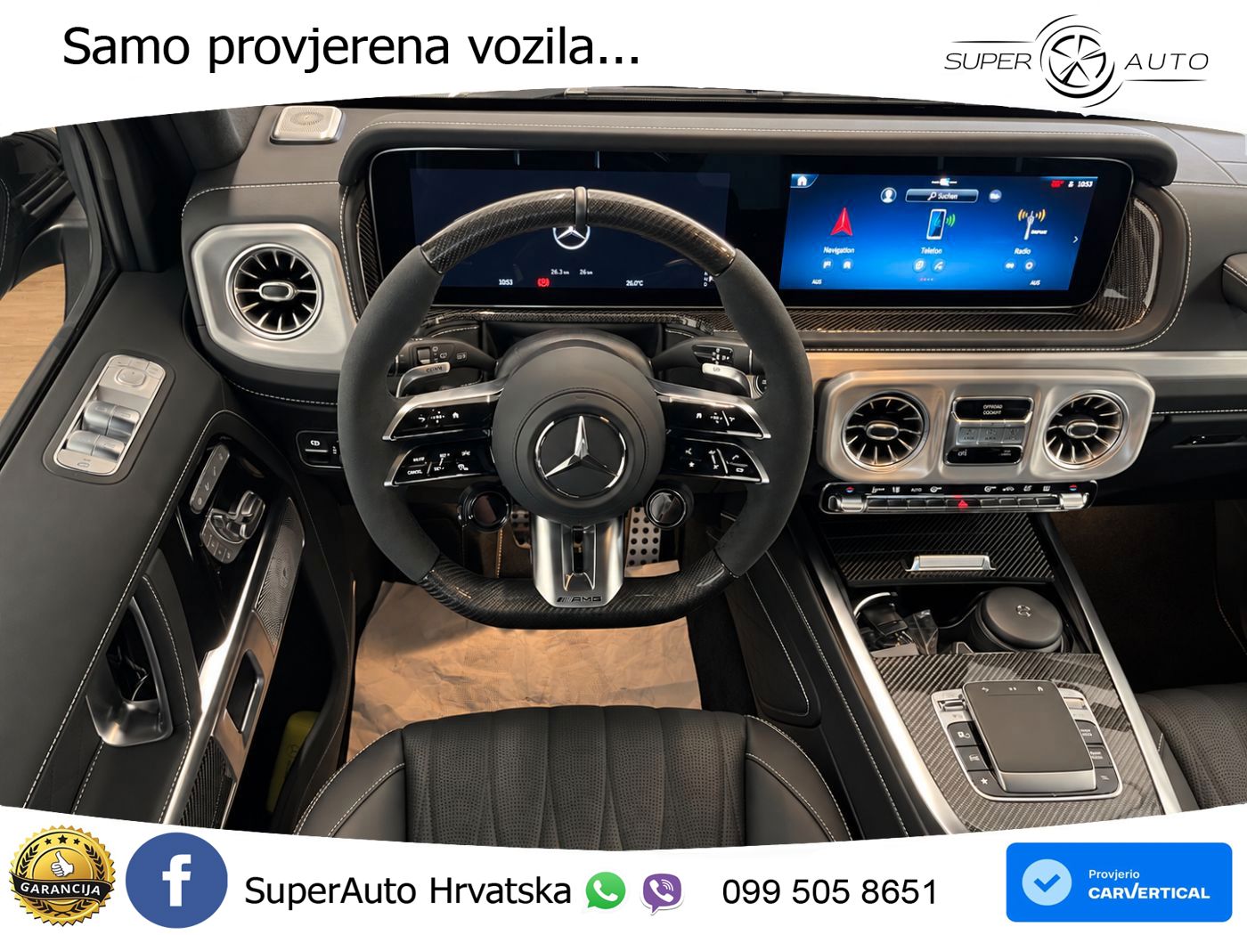 Mercedes AMG G 63 Long V8 (585 KS) 4MATIC 9G-TRONIC AMG SPEEDSHIFT TCT ZRAČNI+ACC+4xGR SJED+KAM