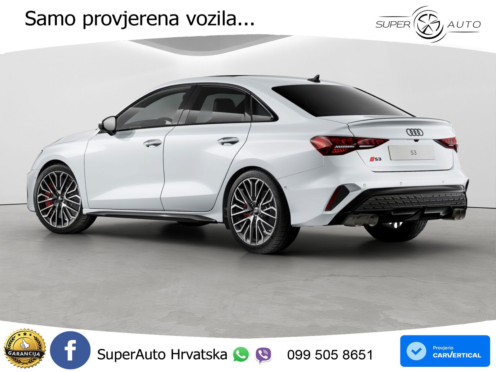 Audi S3 Limuzina 2.0 TFSI (333 KS) quattro S tronic MATRIX+GR SJED+KAM