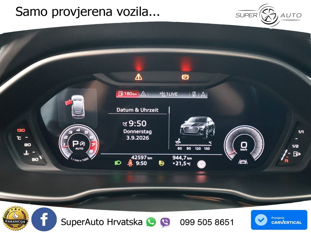 Audi Q3 II Sportback 35 TFSI (150 KS) S tronic S line MATRIX+GR SJED+KAM