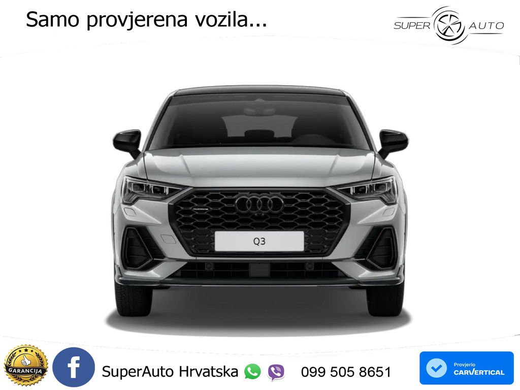 Audi Q3 II Sportback 45 TFSI (230 KS) quattro S tronic S line MATRIX+GR SJED+KAM