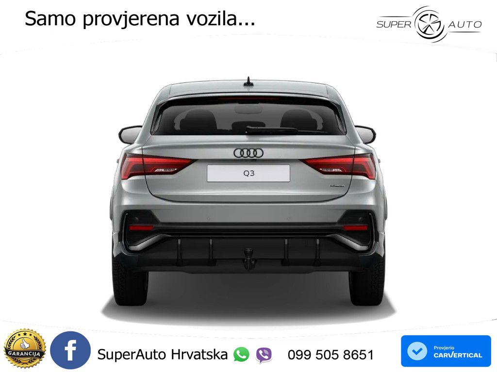 Audi Q3 II Sportback 45 TFSI (230 KS) quattro S tronic S line MATRIX+GR SJED+KAM